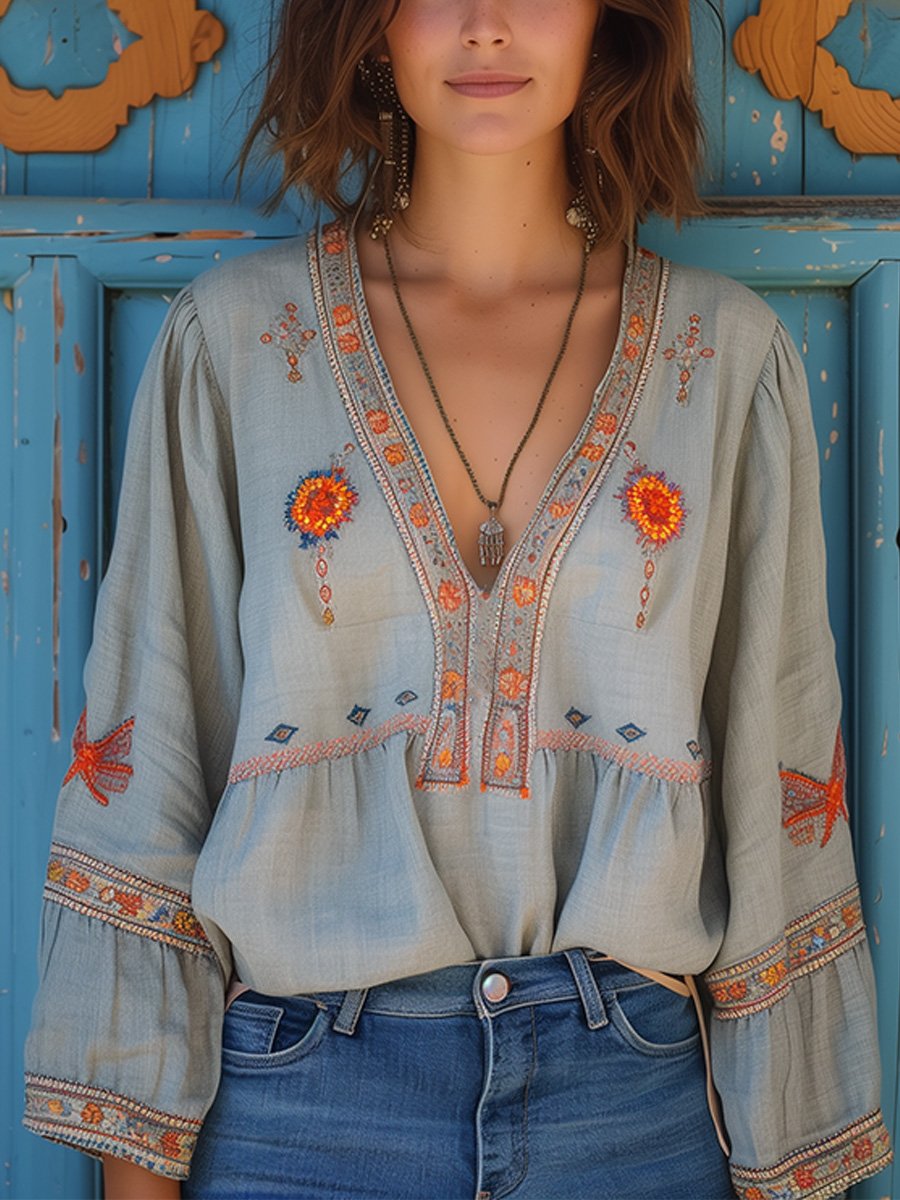 Alina | Women's Breezy Boho Blouse