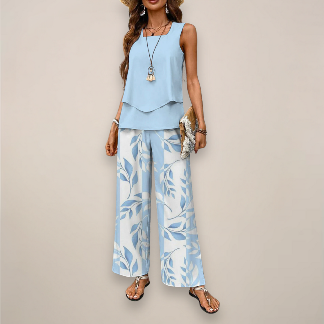 Ava | Women’s Printed Wide-Leg Set