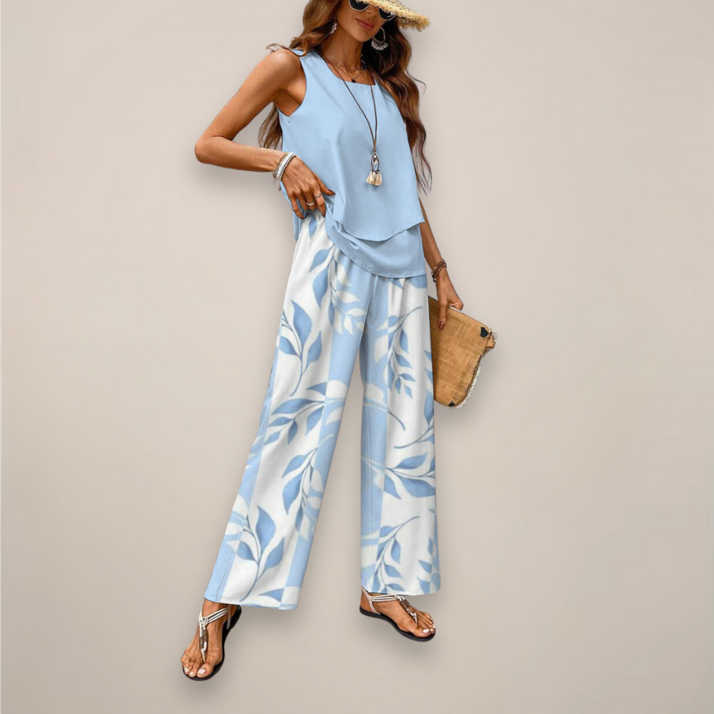 Ava | Women’s Printed Wide-Leg Set