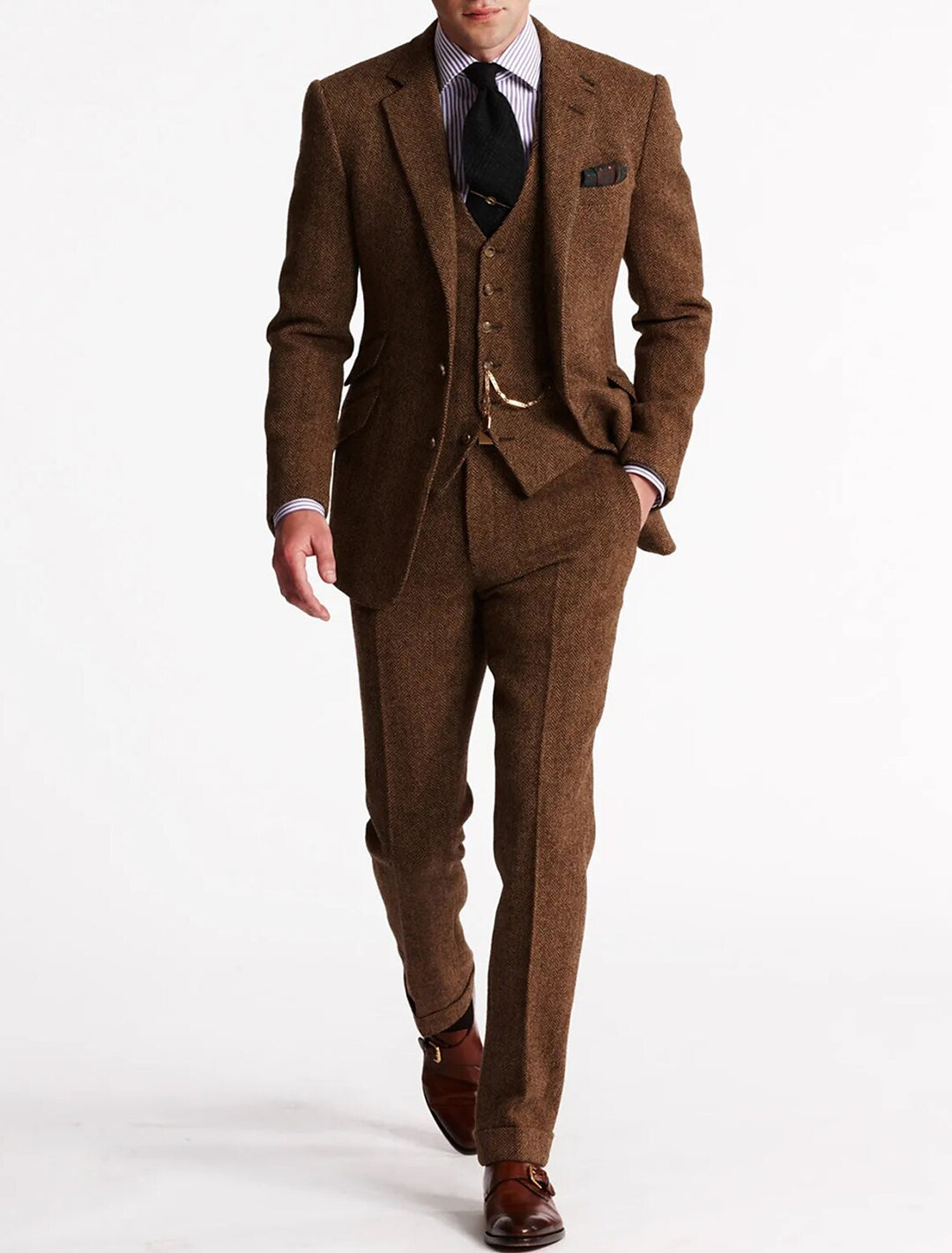 Clark | Men's Three-Piece Tweed Tuxedo Suit