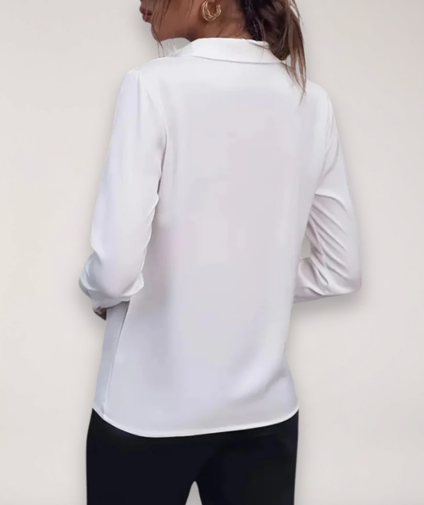 Cordelia | Women's Elegant Tailored Button-Up Work Blouse