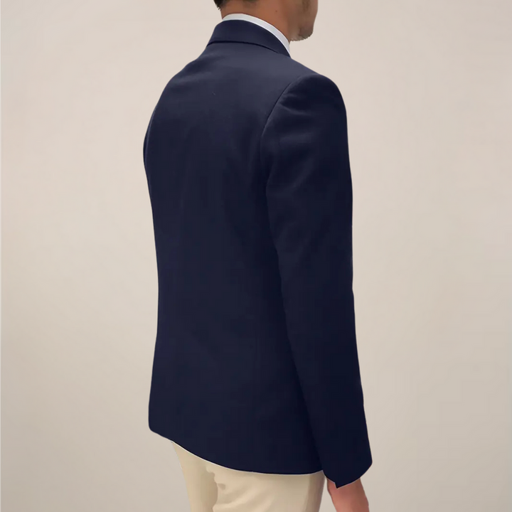 Dorian | Men's Navy Tailored Blazer Jacket Gold Button Smart Formal