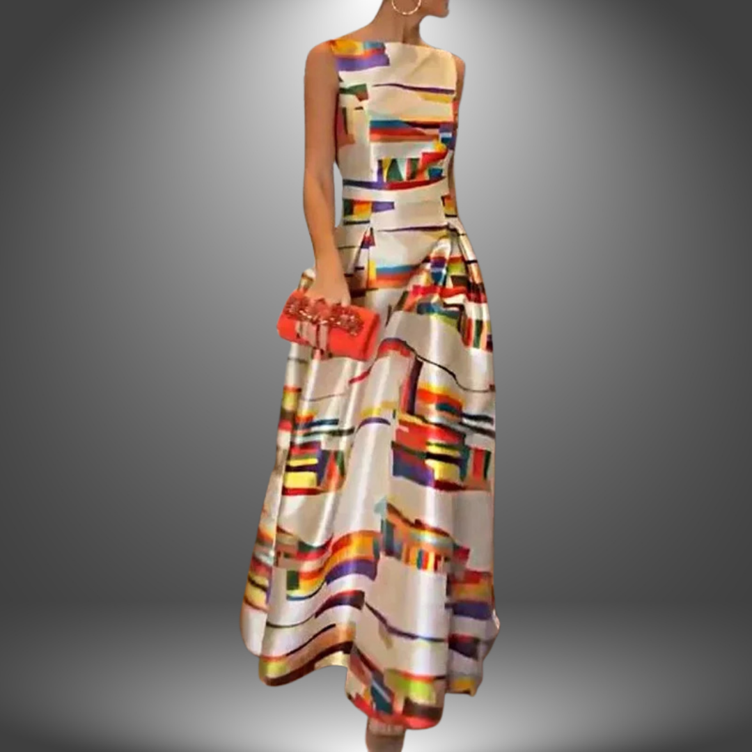 Elara | Women's Colorblock Maxi Dress