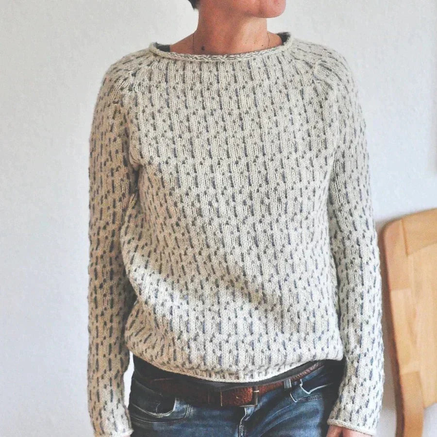 Elise | Women’s Boat Neck Knit Sweater
