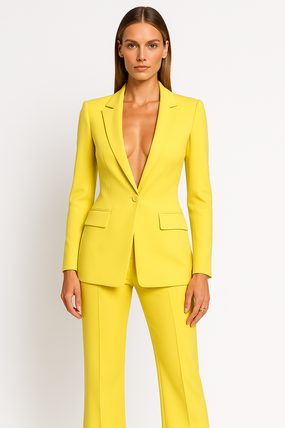 Emily | Women’s Plunging Trouser Suit Set