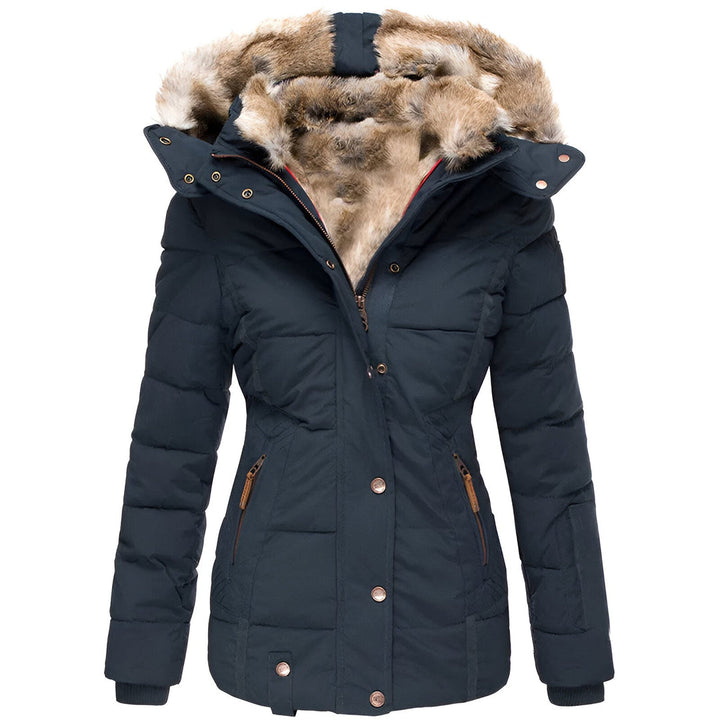 Gabrielle | women’s winter puffer jacket with soft fur hood