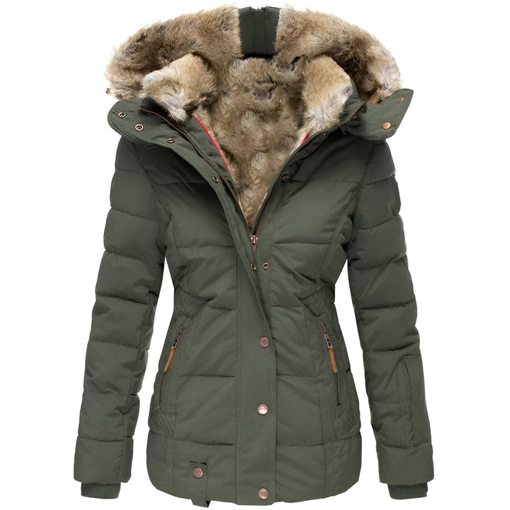 Gabrielle | women’s winter puffer jacket with soft fur hood