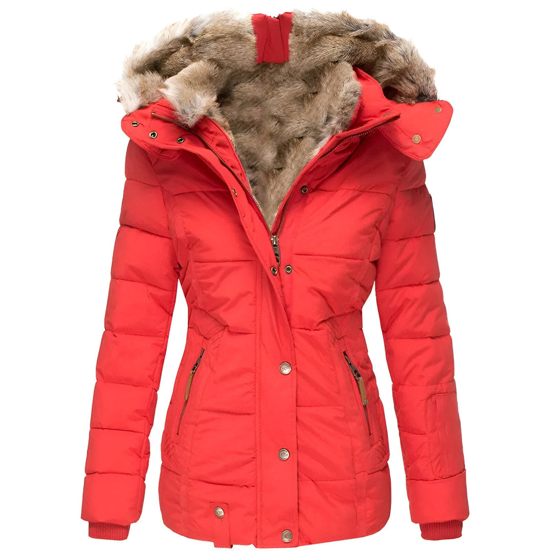 Gabrielle | women’s winter puffer jacket with soft fur hood