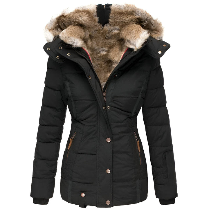 Gabrielle | women’s winter puffer jacket with soft fur hood