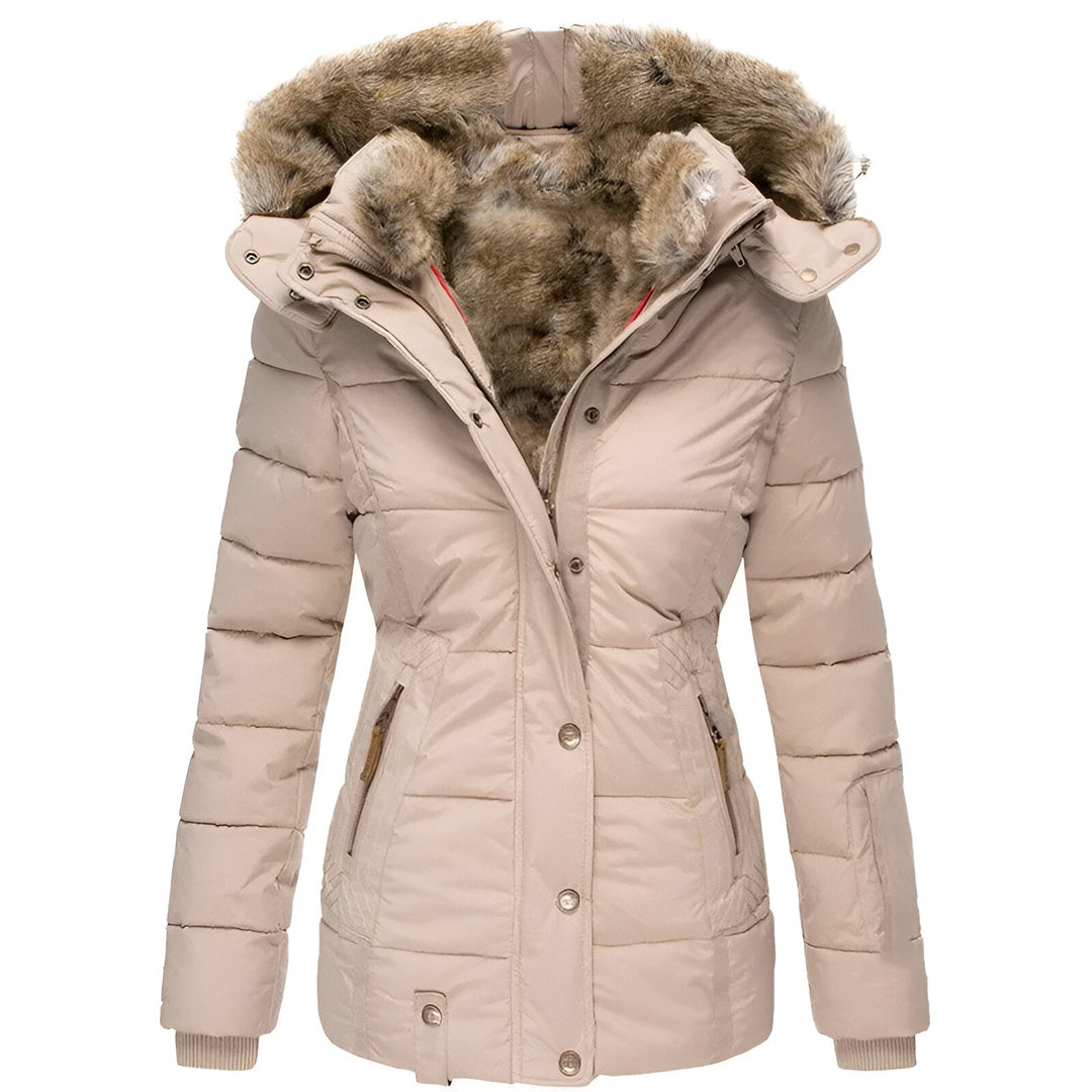 Gabrielle | women’s winter puffer jacket with soft fur hood