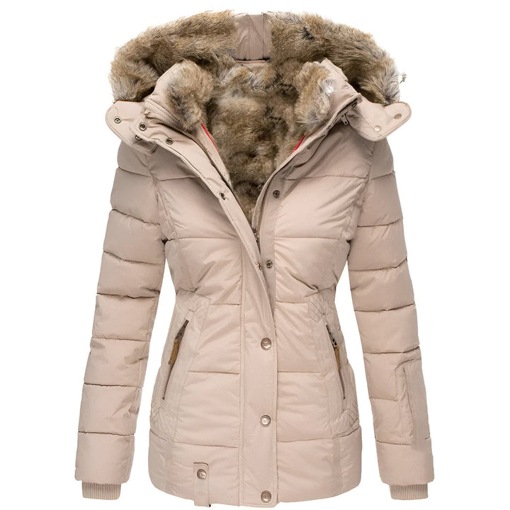 Gabrielle | women’s winter puffer jacket with soft fur hood