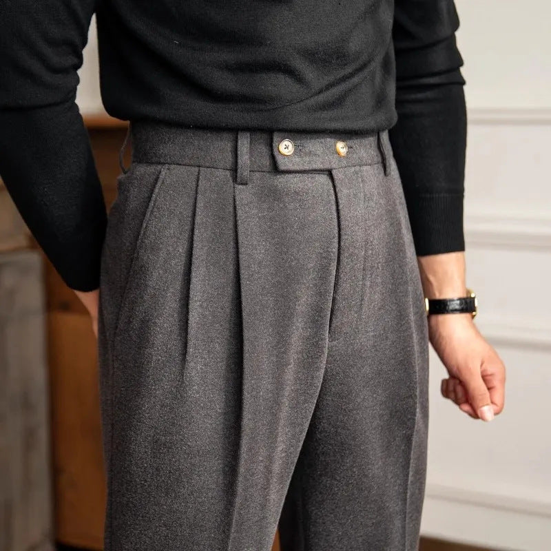 Harrison | Men's High-Waisted Pleated Trousers