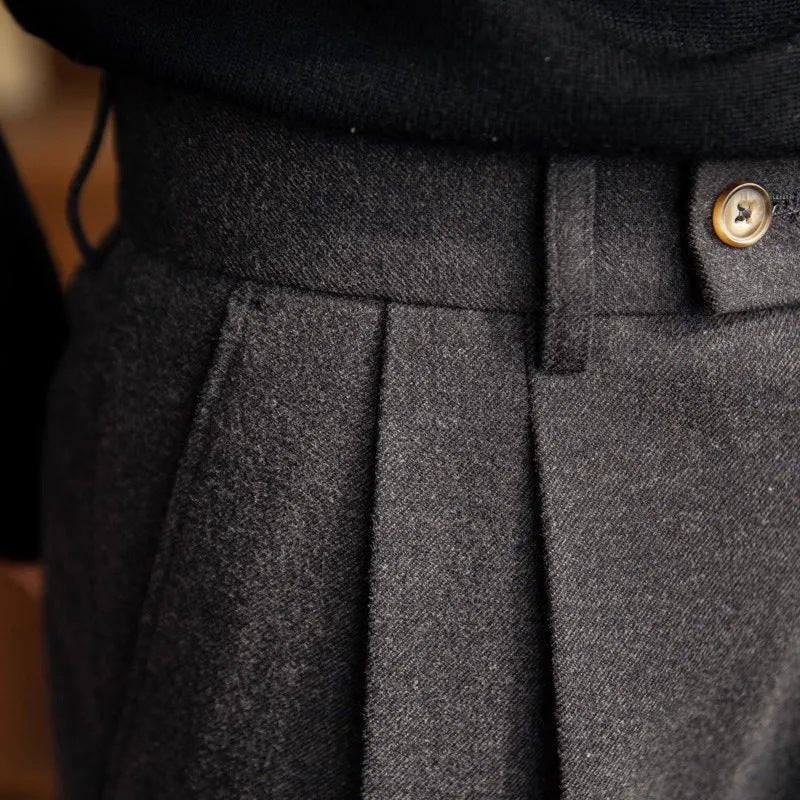 Harrison | Men's High-Waisted Pleated Trousers