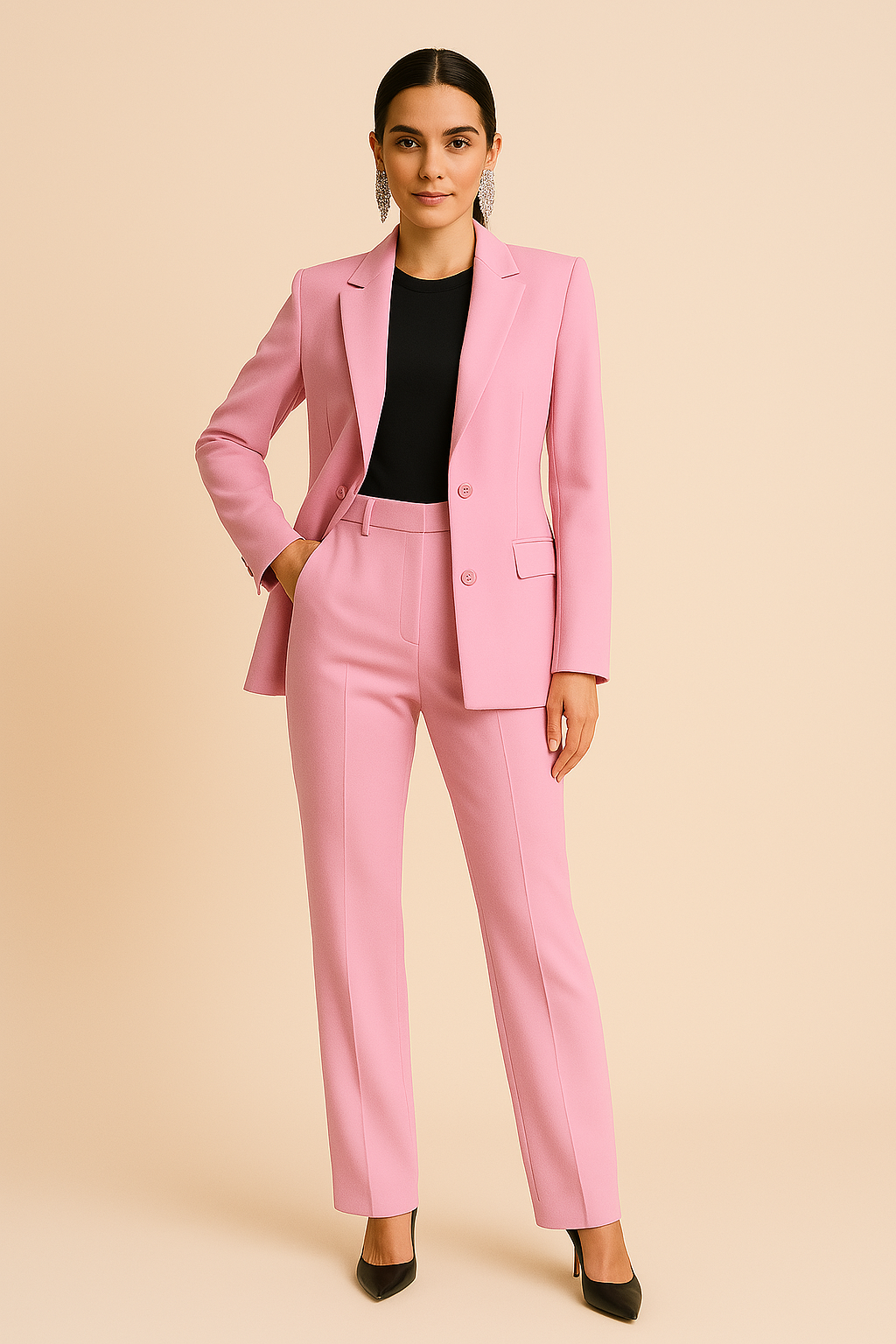 Isabella | Women's Tailored Blazer & Pleated Pants Set