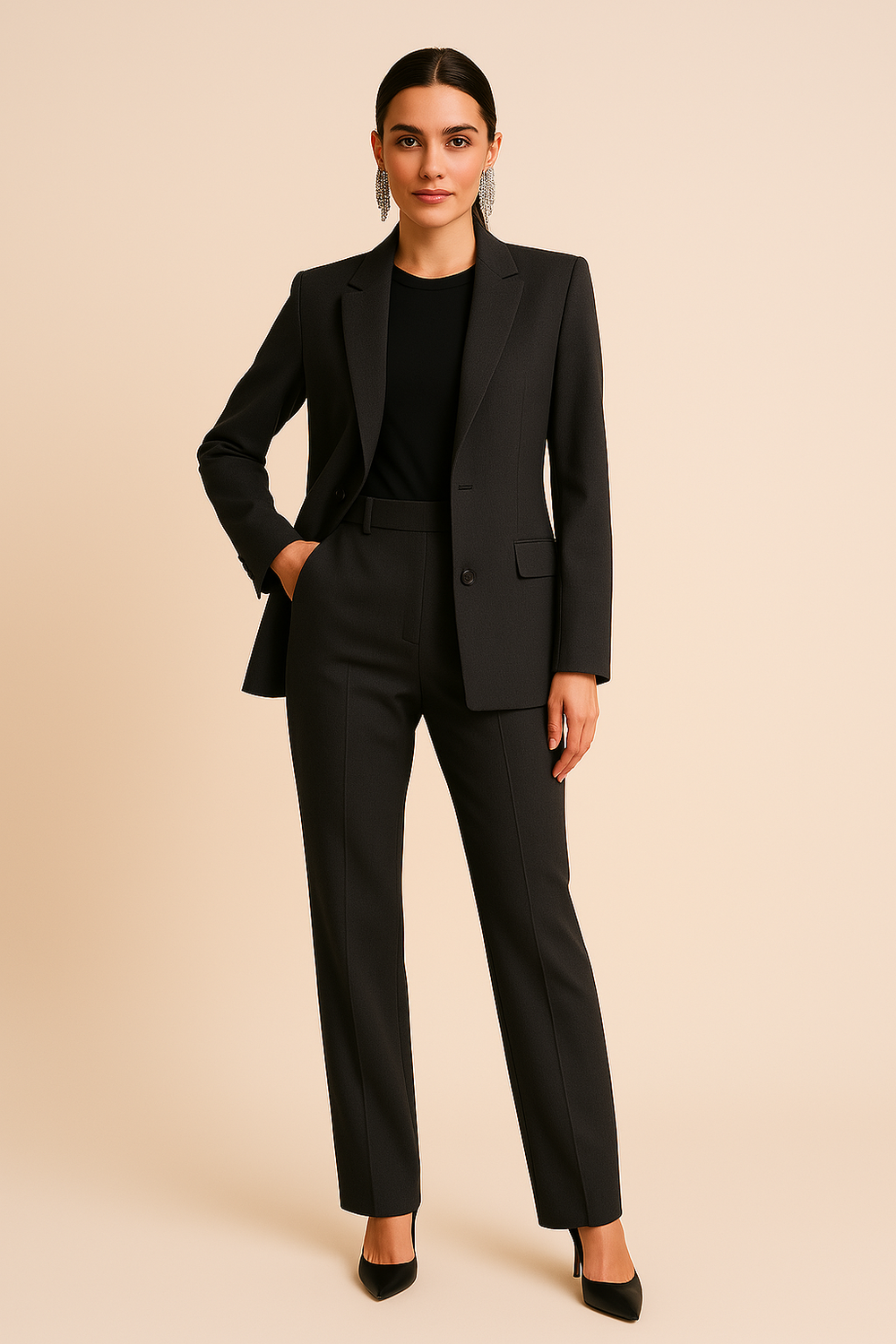 Isabella | Women's Tailored Blazer & Pleated Pants Set