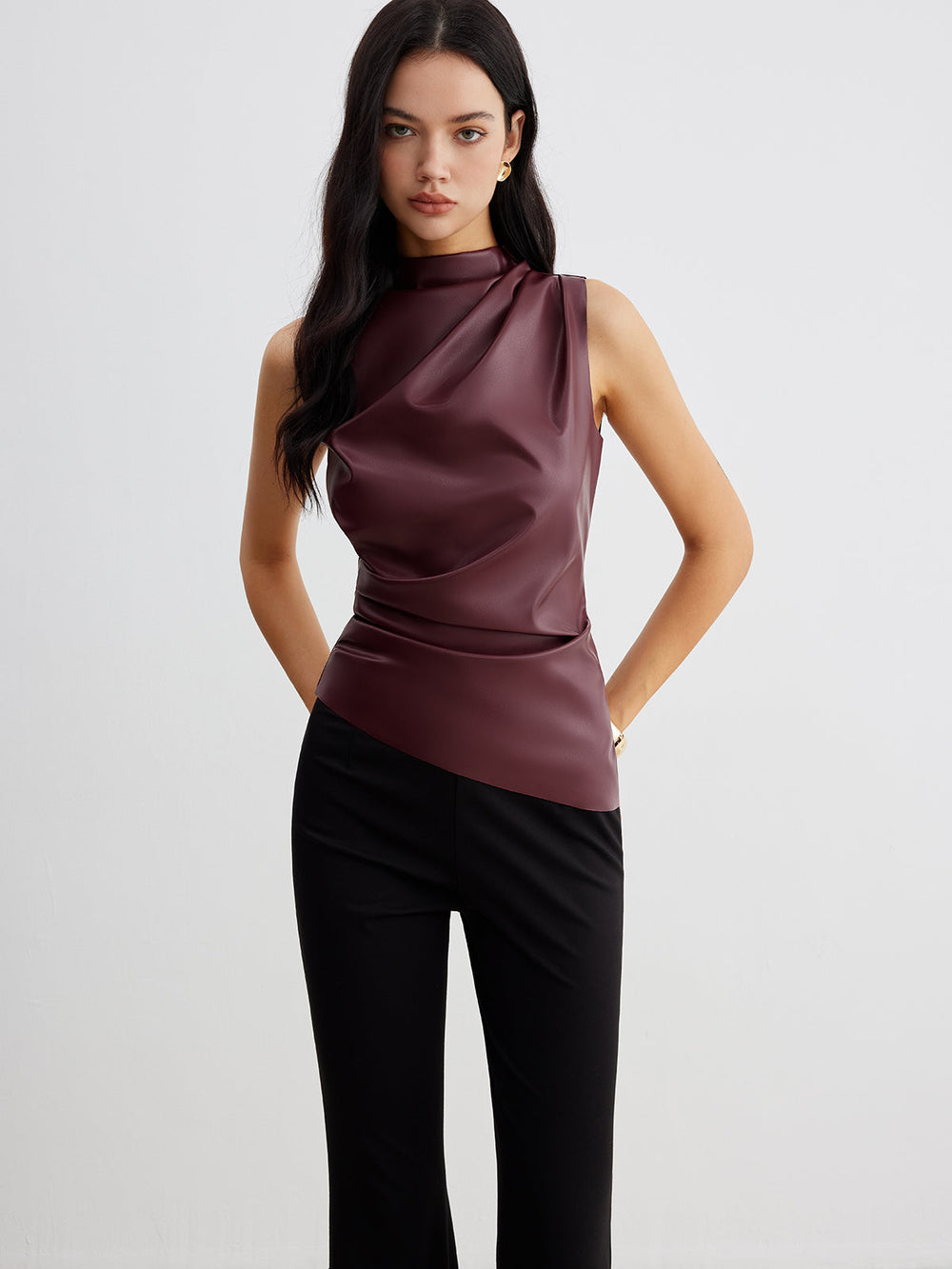 Isla | Women's Sleeveless High-Neck Top