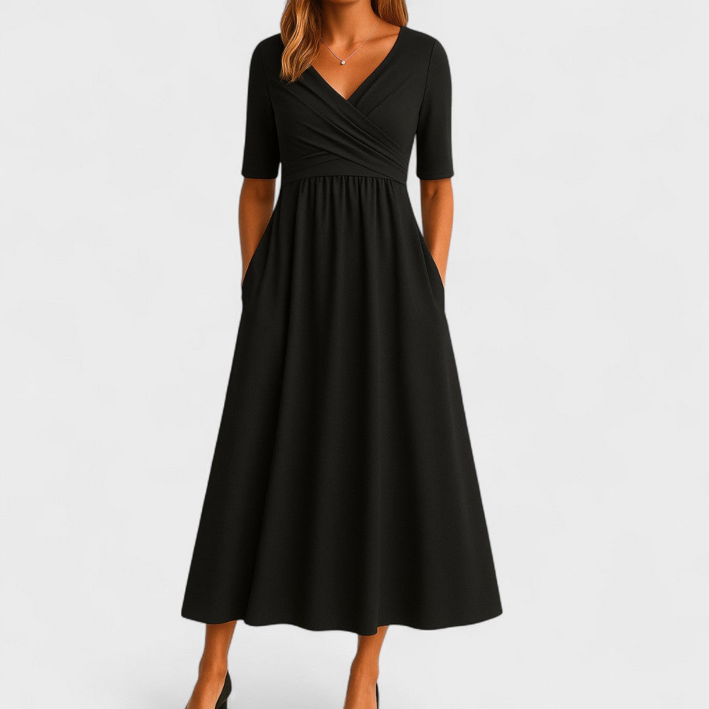 Jessica | Women's V-Neck Midi Dress