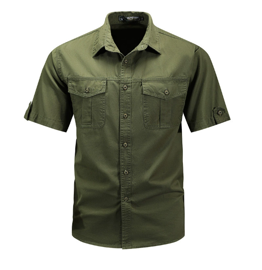 Lorenzo | Men's Utility Pocket Spring Casual Shirt Relaxed Fit Wear