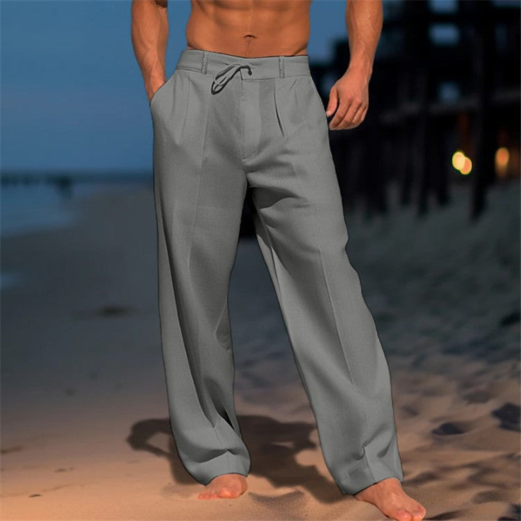 Marcello | Men's Drawstring Relaxed Fit Spring Trousers Casual Wear