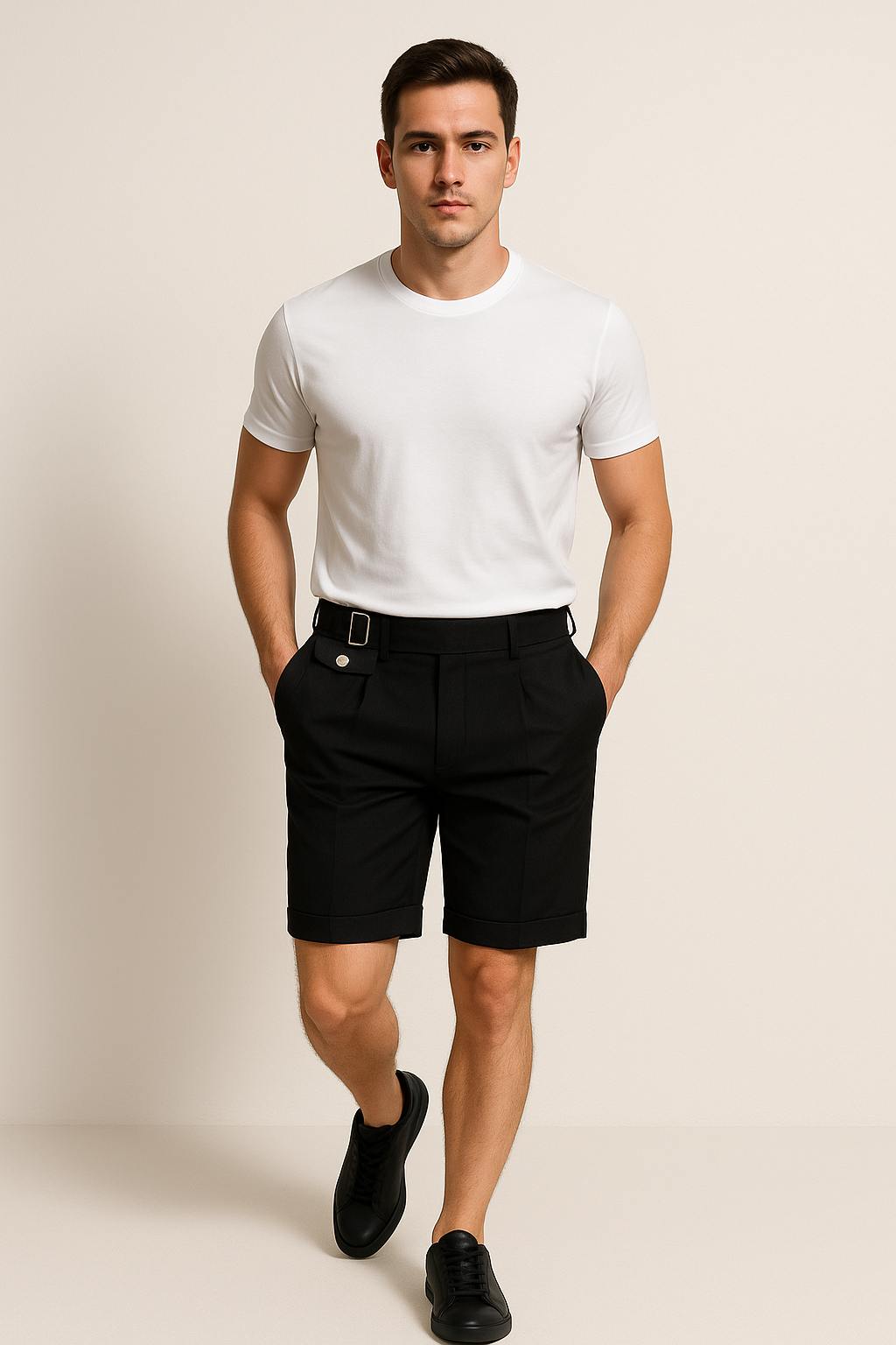 Theo | Men's Pleated Tailored Shorts