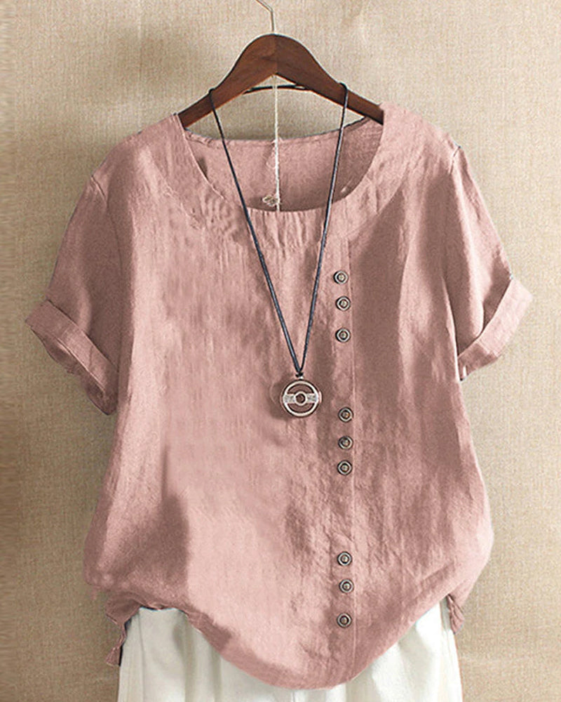Viviana | Women's Summer Button Casual Blouse