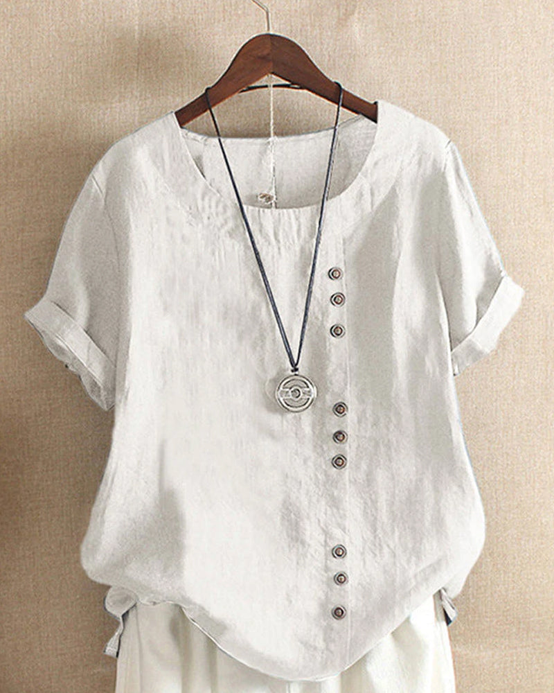 Viviana | Women's Summer Button Casual Blouse